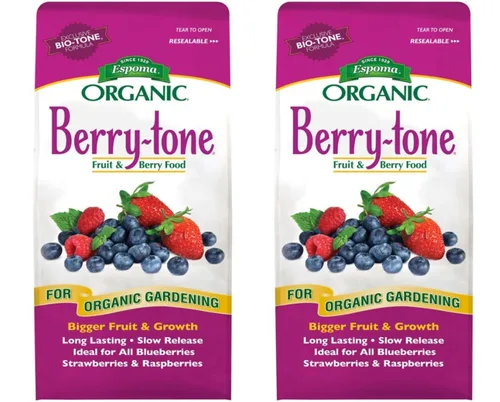 Espoma Organic Berry-Tone 4-3-4 Fertilizante natural y orgánico y alimento vegetal para todas las bayas. Bolsa de 4 libras. Uso para plantar y