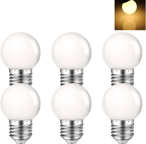 Miniatura 17 de Bombilla de luz nocturna, bombillas LED de 1 W, bombillas G14 G45 E26, bombillas de ahorro de energía, equivalente a 5 W, blanco frío de 6500 K