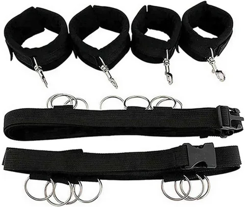 Miniatura 7 de Sujeción de cama para parejas, tamaño Queen, lazos sexuales para tobillos y muñecas, colchón King, cuerda y correas de cuerda, material sexual