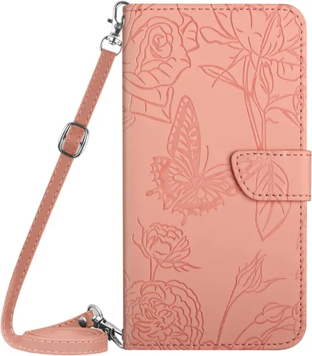 Miniatura 10 de XYX Wallet Case Compatible with Xiaomi 12S Ultra, Emboss Butterfly Flower PU Leather Flip Protective Case with Adjustable Shoulder Strap for Xiaomi