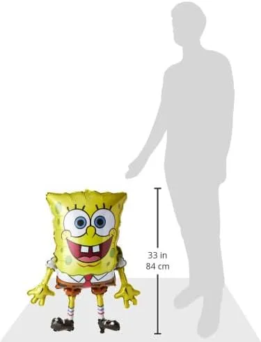 Miniatura 2 de Anagram International M6398901 Bob Esponja Pantalones Cuadrados Forma Globo Pack 28