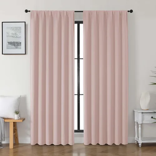 Miniatura 36 de Gwine Cortinas opacas para dormitorio, 54 pulgadas de largo, paneles de cortina de ventana con aislamiento térmico y reducción de ruido, cortinas
