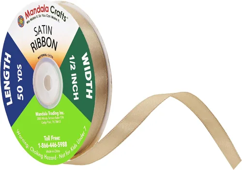 Miniatura 138 de Mandala Crafts Cinta de satén verde manzana para manualidades, cintas de tela de 1.5 pulgadas de ancho de 50 yardas para envolver regalos, ramos