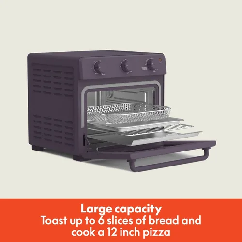 Miniatura 2 de Horno tostador Air Fry bella, 7 opciones de cocción preestablecidas, bandejas revestidas EverGood aptas para lavavajillas incluidas, apagado Ciruela