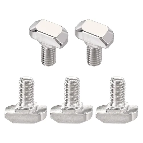 Miniatura 16 de DTGN Tornillo deslizante M5x12mm (DXL) con ranura en T – 8 unidades – Bueno para la industria de la construcción – Tornillos en forma de T de acero