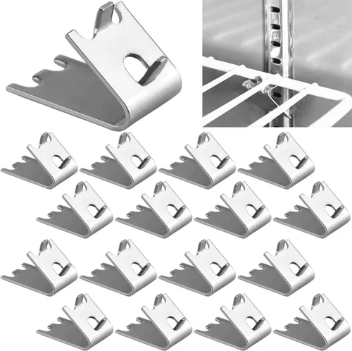Miniatura 8 de 920158 Clip para estante del congelador, clip de acero inoxidable para estante del refrigerador, soporte de estante del enfriador del congelador