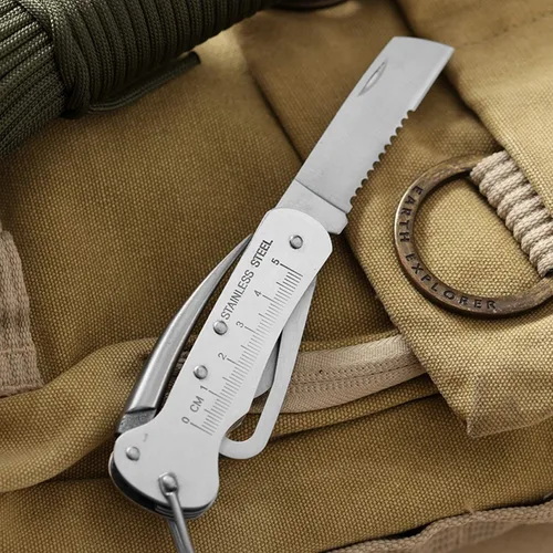 Miniatura 6 de Cuchillo de Supervivencia para Marinero Tamaño Bolsillo EDC Multiherramienta Swiss Army Skipper Herramienta de Emergencia para Rigging