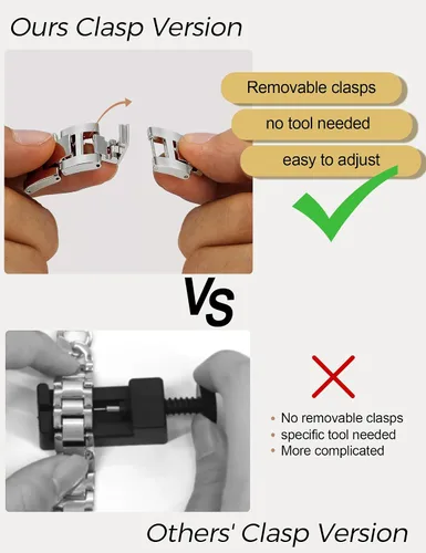 Miniatura 8 de JR.DM Correas de reloj de oro plateado para mujer, compatibles con Apple Watch de 1.496 in 1.575 in 1.614 in 1.654 in (S10/11), pulsera de metal