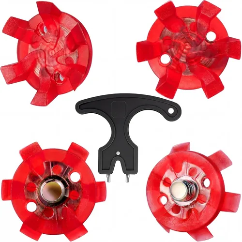 Miniatura 7 de Shappy Juego de 51 piezas de repuesto para zapatos de golf, 50 tacos de zapatos de golf con 1 llave de tacos negros, tornillo de rosca de metal
