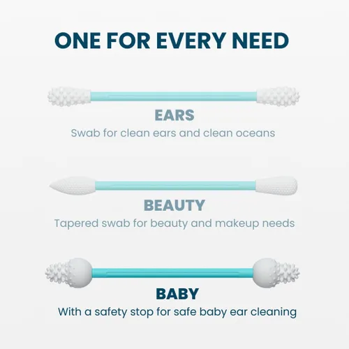 Miniatura 5 de LastSwab® - Hisopos de algodón reutilizables de seguridad para limpieza de oídos de bebé - La alternativa sostenible y sanitaria a los hisopos
