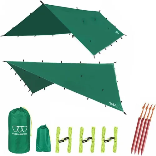 Miniatura 17 de Gold Armour - Toldo para lluvia para hamaca de lona, calidad premium, 14.7 pies, 12 pies, 10 pies, 8 pies, cubierta de toldo para lluvia, toldo