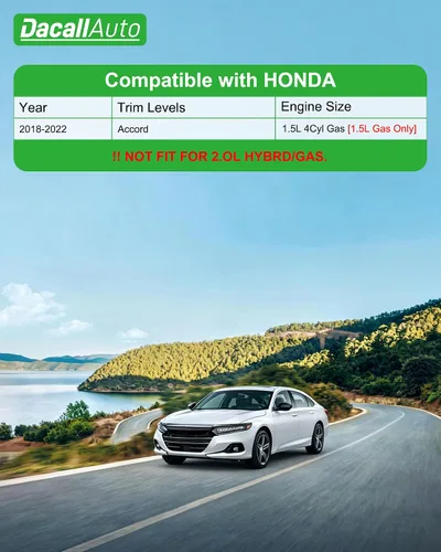 Miniatura 2 de Juego de filtros de aire de cabina y motor de carbón activado para Honda Accord 1.5L 4Cyl Gas (2018-2022) [solo gas de 1.5 litros], reemplaza