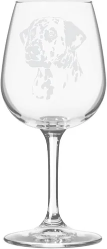 Miniatura 304 de Copa de vino de 12.75 onzas con diseño de perro grabado