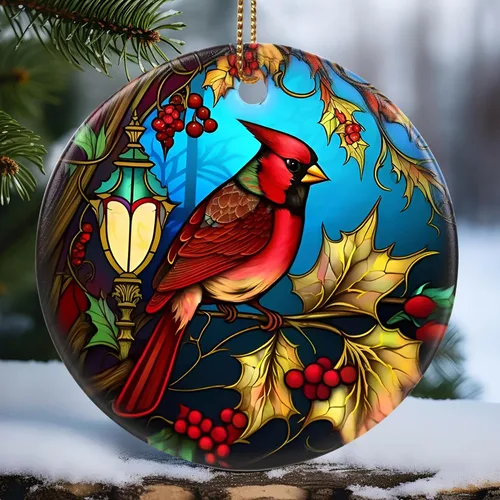 Miniatura 15 de Touber Adorno Navideño, Adorno de Navidad, Idea de Regalo de Vacaciones, Recuerdo Familiar, Cerámica Redonda, Intercambio de Regalos, Idea de Abeja