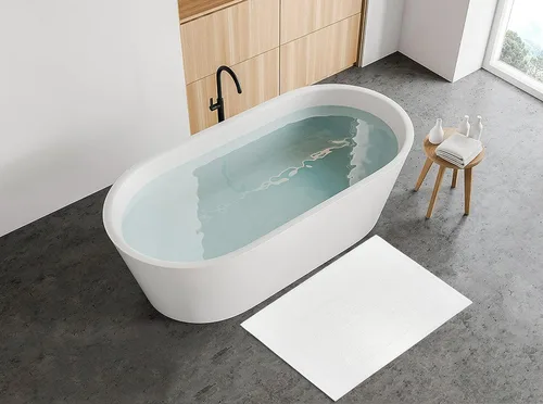 Miniatura 6 de Paquete de 6 toallas de baño blancas de 20 x 30 pulgadas, tapetes de baño económicos de hotel para piso de baño, calidad de hotel y tapetes de baño