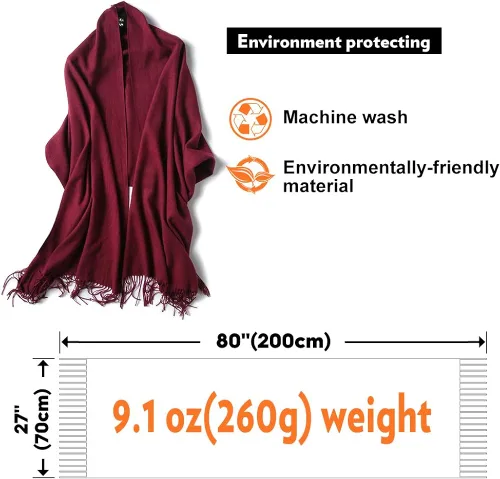 Miniatura 6 de maamgic Chales de pashmina para mujer, grandes, suaves, con sensación de cachemira, bufanda ligera