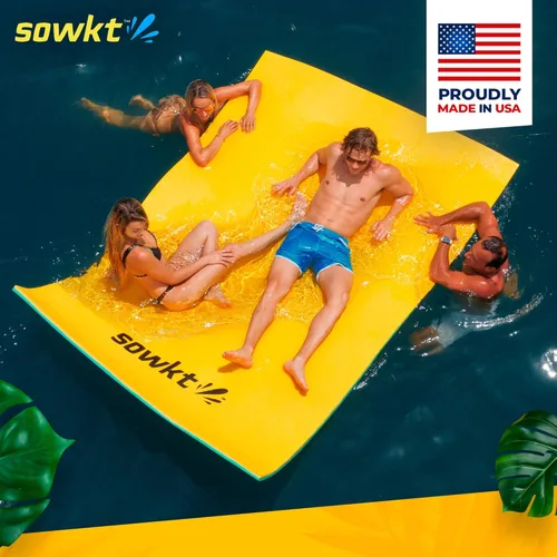 Miniatura 6 de Alfombrilla flotante Lily Pad premium fabricada en Estados Unidos (9x6, 12x6 y 18x6 pies) para lagos y piscinas - Ideal para el lago, piscina, barco