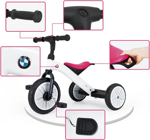 Miniatura 6 de BMW triciclo para niños y niñas de 2 a 5 años, regalo valioso para niños y niñas de 2, 3, 4, 5 años, color blanco perla