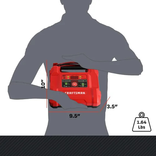 Miniatura 8 de CRAFTSMAN Cargador de batería de auto de 15A y mantenedor de batería, solución 4-en-1, para baterías de 6V/12V de deportes acuáticos, automotrices