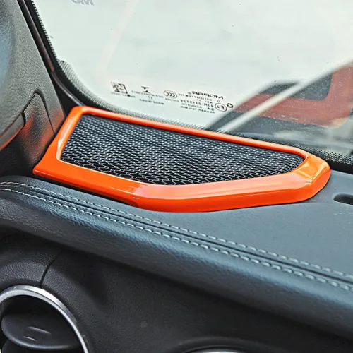 Cubierta decorativa para altavoz A Pilar, accesorios interiores para Jeep Wrangler JL JLU Gladiator JT 2018 2019 2020 2021 2022 2023 2024 (naranja)
