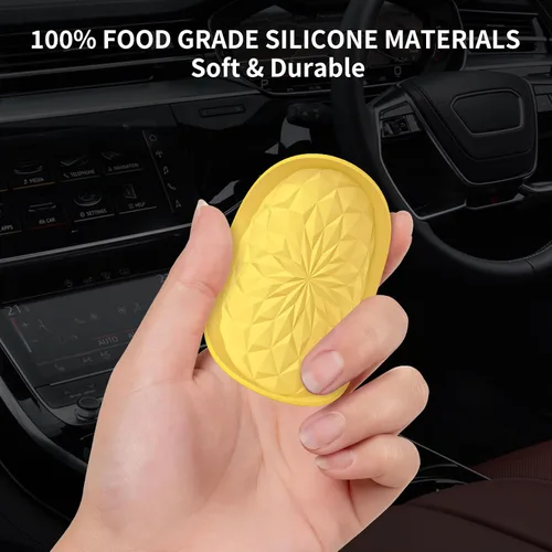 Miniatura 6 de ME.FAN Posavasos de automóvil para portavasos [4 unidades] – Alfombrillas de silicona empotradas de 2.75 pulgadas – Accesorios universales