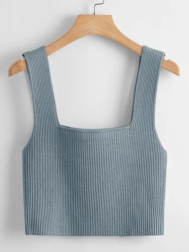 Miniatura 2 de Verdusa Camiseta corta sin mangas con cuello cuadrado para mujer