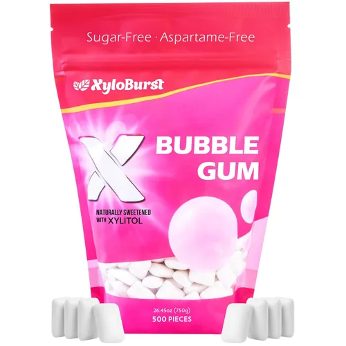 Miniatura 8 de XyloBurst Goma de mascar de xilitol Sin azúcar, sin gluten, apto para dieta cetogénica, goma de mascar sin aspartamo para la salud bucal, goma