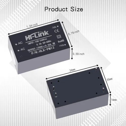 Miniatura 5 de Módulo de alimentación aislado AC-DC Módulo de alimentación de conmutación para el hogar inteligente, módulo de alimentación Mini Buck 220v a 12v