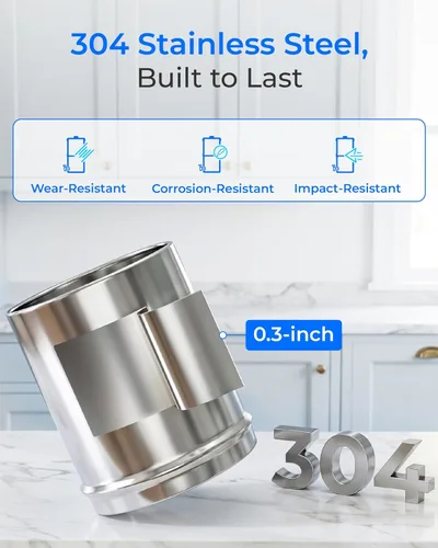 Miniatura 8 de Sistema de filtro de agua alimentado por gravedad Waterdrop, Sistema de 2.25G de acero inoxidable con 4 filtros, Grifo de nivel de agua de metal