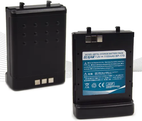 Reemplazo de batería Ni-MH de 7.2V 1100mAh BP-173 para radios bidireccionales Icom IC-T7H, IC-T22A, IC-W32A, IC-W31, BP-180