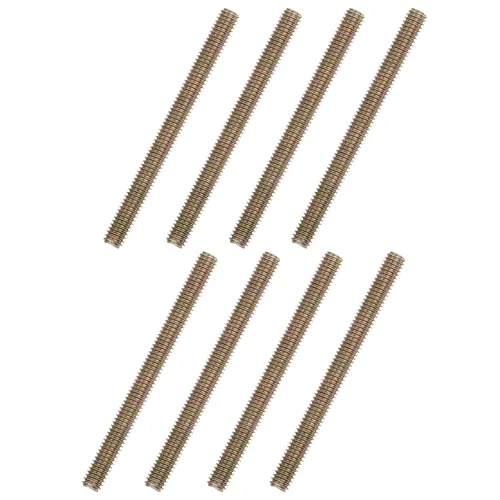 Miniatura 8 de uxcell 8 piezas de zinc de color totalmente roscado varilla 1/4"-20, 2" longitud, tornillo de rosca de acero al carbono para montaje de muebles
