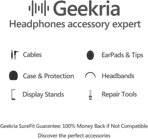 Miniatura 7 de Geekria Shield - Funda para auriculares compatible con JBL Tune 660NC/510BT/500BT, Jr 310BT, bolsa de transporte de viaje de repuesto con Negro