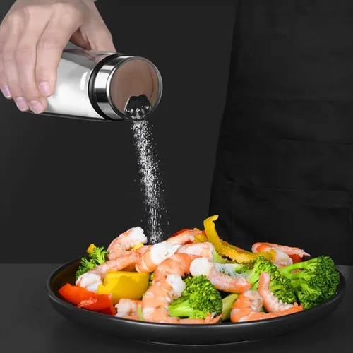 Miniatura 3 de Verdental Saleros y Pimenteros de 7 onzas con Orificios de Salida Ajustables, Botellas de Vidrio Transparente, Recipientes de Especias y Condimentos