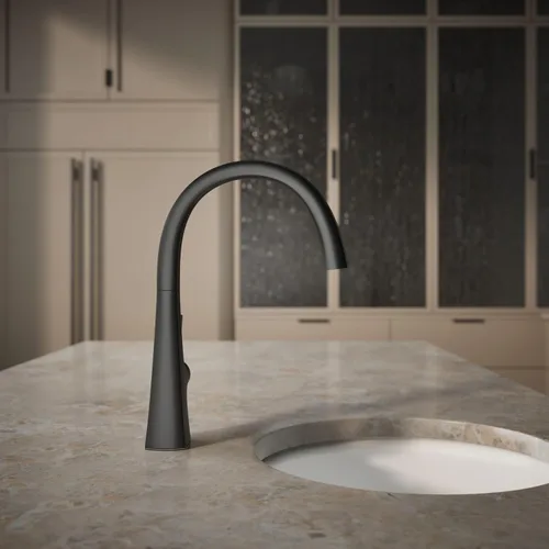 Miniatura 6 de Kohler 22065-BL Graze Bar grifo del fregadero con caño oscilante