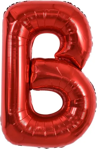 Miniatura 35 de TONIFUL Globos de Letras Rojas Brillantes Grandes de 40 Pulgadas A-Z, Globos Gigantes Jumbo de Helio de Papel de Aluminio Mylar Letra K Grande