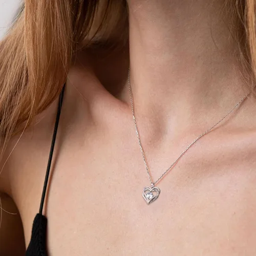 Miniatura 12 de Collares de corazón para mujer como regalo de Navidad para ella, collares rojos con texto en inglés "I Love You" como regalo de cumpleaños