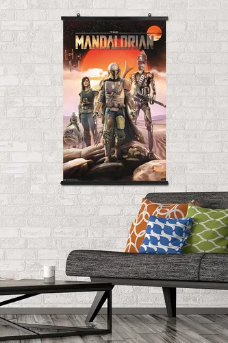 Miniatura 2 de Trends International Star Wars: The Mandalorian - Póster de pared de grupo, 22.375 x 34 pulgadas, paquete de póster y clip