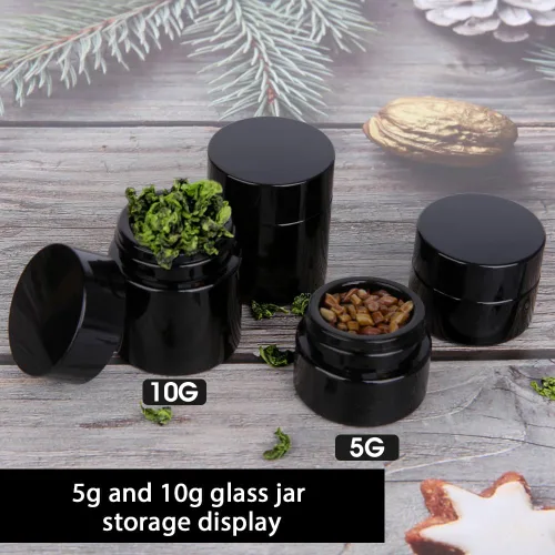 Miniatura 6 de 12 frascos de vidrio pequeños de protección UV de 0.18 oz con tapas, reutilizables, 0.2 fl oz, botella de vidrio negra para alimentos, mini