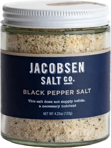 Miniatura 8 de Jacobsen Salt Co. Sal de ajo negro – Sal marina kosher, no yodada, fabricada en Estados Unidos, sin OMG, condimento para carne, sabor a Umami, sal