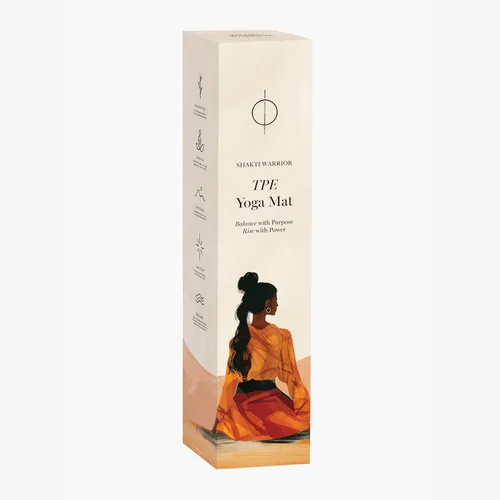 Miniatura 6 de Shakti Warrior Tapete de yoga TPE - Diseñado por artistas, esterillas premium ecológicas, antideslizantes, no tóxicas, ideales para yoga regular