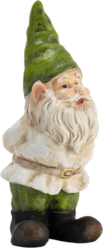 Miniatura 11 de Alpine Corporation Estatua Decorativa de Gnomo de Jardín Tradicional para Exteriores de 12 Pulgadas de Alto para Patio Gnomo de jardín tradicional