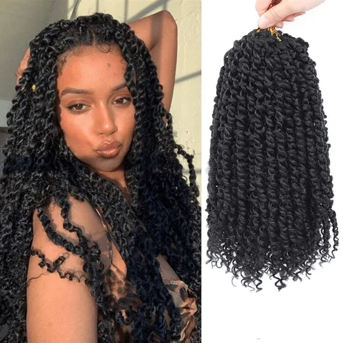 Miniatura 44 de Pelo de Passion Twist – 8 paquetes de 18 pulgadas Passion Twist Crochet para mujeres, cabello rizado pretrenzado Passion Twists extensiones de #2