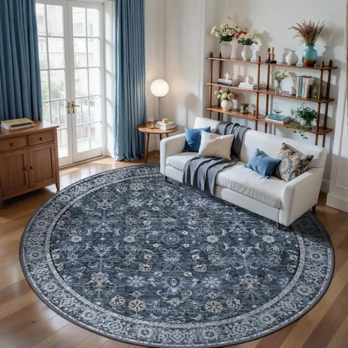 Miniatura 196 de Tangsoo Alfombra lavable para pasillo, antideslizante, 2 x 6 pies, estilo bohemio, floral, vintage, para entrada, suelo suave, para cocina, baño