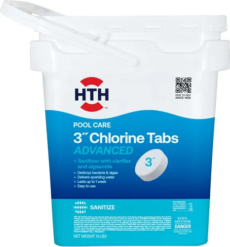 Miniatura 7 de HTH 42055 Pool Care - Tabletas de cloro avanzadas de 3 pulgadas, desinfectante de piscina con clarificador y algicida, destruye bacterias y algas