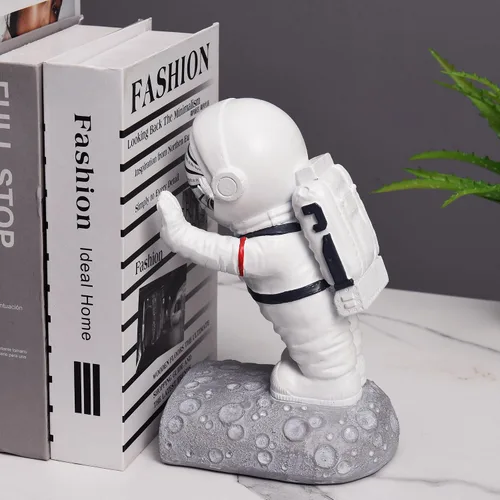 Miniatura 3 de Soporte para sujetalibros, sujetalibros de astronauta con temática del espacio exterior, figura de astronauta, topes decorativos para libros