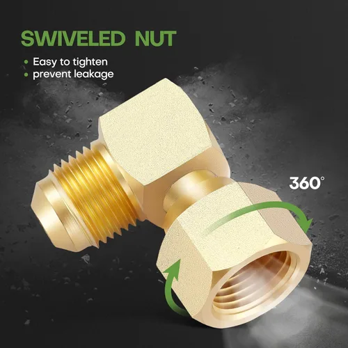 Miniatura 4 de Litorange 2 piezas de accesorios de acoplamiento de conector de codo de 90° de gas propano para calentadores olímpicos de baja presión de repuesto 2