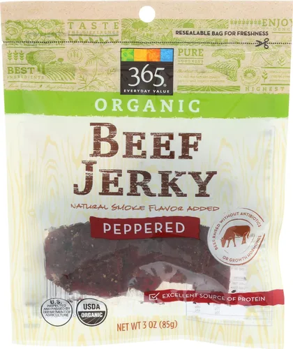 Miniatura 4 de 365 by Whole Foods Market, Carne Seca de Res Orgánica Original, 3 Onzas