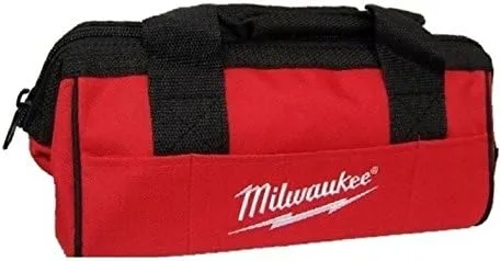 Milwaukee M12 - Bolsa de herramientas para contratistas de lona resistente con 6 bolsillos, 13 pulgadas de largo x 6 pulgadas de ancho x 7 pulgadas