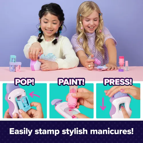 Miniatura 2 de Cool Maker, GO GLAM Studio Kit de Uñas, Estiliza 200 Uñas, 4 Diseños, 2 Aplicadores de Esmalte y Máscara (El Empaque Puede Variar), Artes