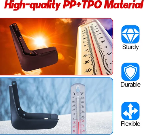 Miniatura 6 de BDFHYK Guardabarros 4 Piezas Guardabarros Delanteros y Traseros Compatibles con Ford Fusion 2013-2018 Sin Guardabarros OEM
